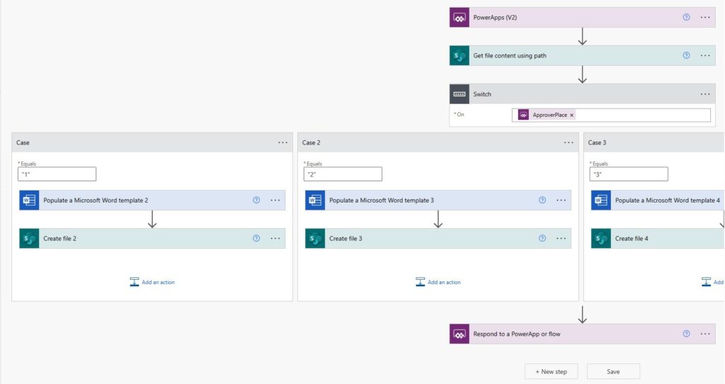 Power Automate Automatically inserting signatures to a Word file