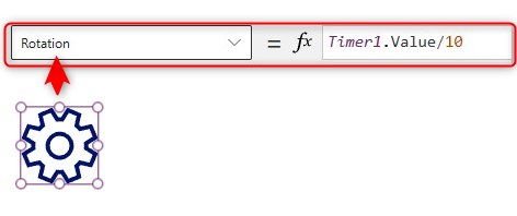 Power Apps rotating gear animation 4