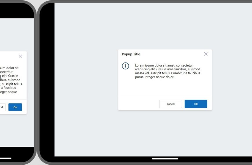 Power Apps responsive popup